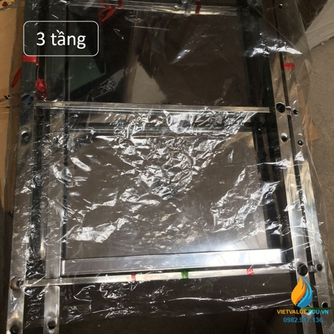 Xe đẩy dụng cụ thí nghiệm 3 tầng Inox, xe đẩy chở đồ cho phòng thí nghiệm
