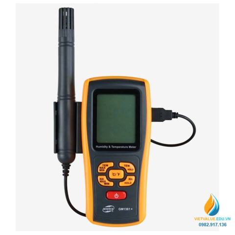 Data-logger cho thí nghiệm đo nhiệt độ, đầu dò kèm máy ghi dữ liệu nhiệt độ GM1361+,từ -50 đến 1200 độ C