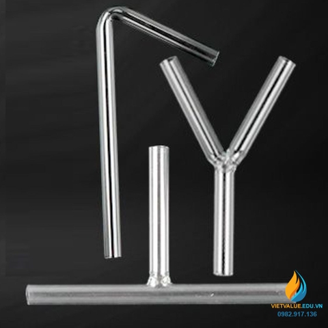 Ống dẫn thủy tinh chữ L, ống dẫn chất lỏng, góc 45 độ, chịu nhiệt