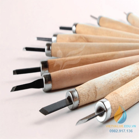 Bộ dụng cụ đục gỗ, khắc gỗ nghệ thuật 8 chi tiết