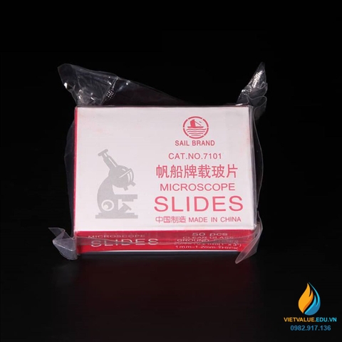 Lam kính hiển vi, tấm kính lưu mẫu soi kính hiển vi, hộp 50 tấm