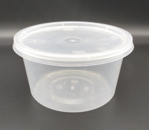 Hộp nhựa tròn 500ml có nắp