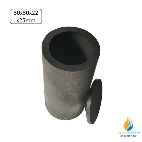 Nồi nấu kim loại bằng than chì có nắp đậy , kích thước 50*30*20mm