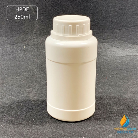 Chai nhựa HPDE dung tích 500ml, chai nhựa lưu mẫu chất, miệng rộng, vạch chia