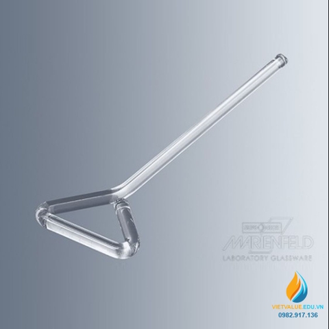 Que tràn thủy tinh, dài 25cm, đầu tam giác, chịu nhiệt trong suốt