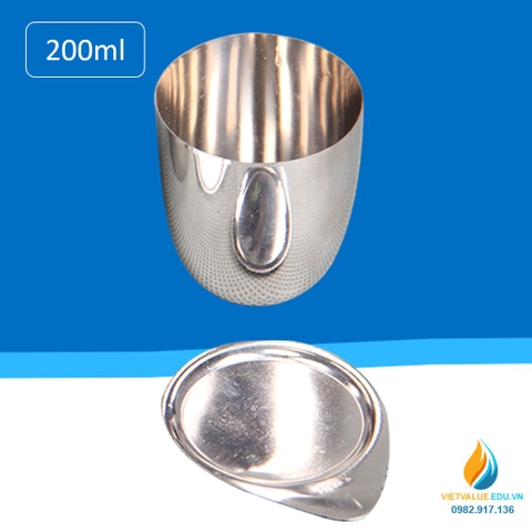Chén nung bạc 30ml, có nắp, chịu nhiệt độ cao 700 độ C, nặng 30gam