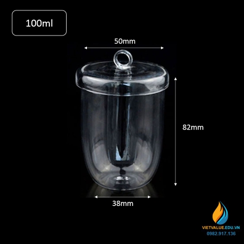 Chén nung bằng vàng 20ml, chịu nhiệt, kích thước 32x19x34mm, trọng lượng 20g