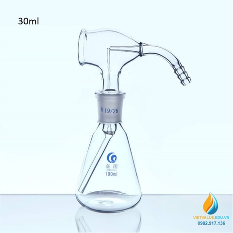Bình phun sắc ký thủy tinh, vòi cong 30mL