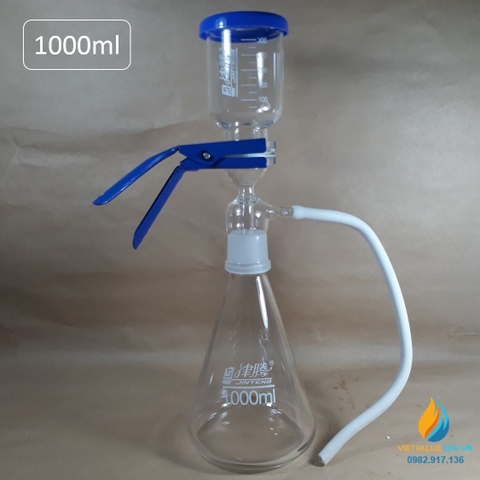 Bộ lọc hút chân không dung tích 1000ml, thủy tinh borosilicate chịu áp cao