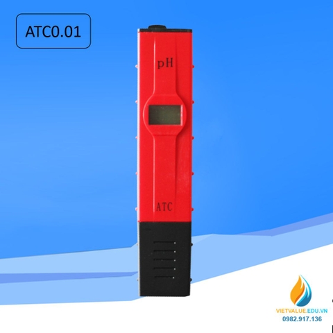 Bút đo PH ATC00.1 của dung dịch, thang đo từ 0 đến 14, độ chính xác 0.01