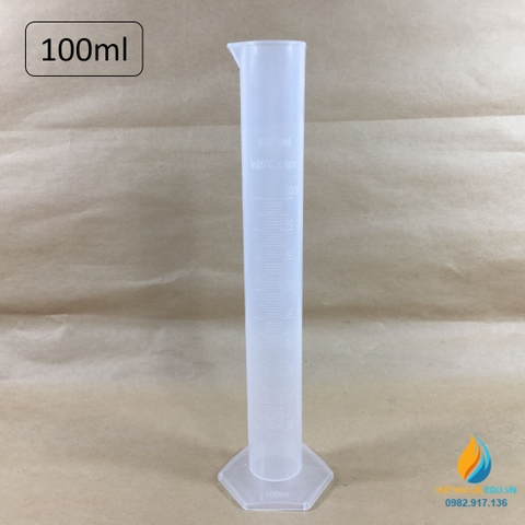 Ống đong nhựa có chân đế, chia vạch, dung tích 100ml