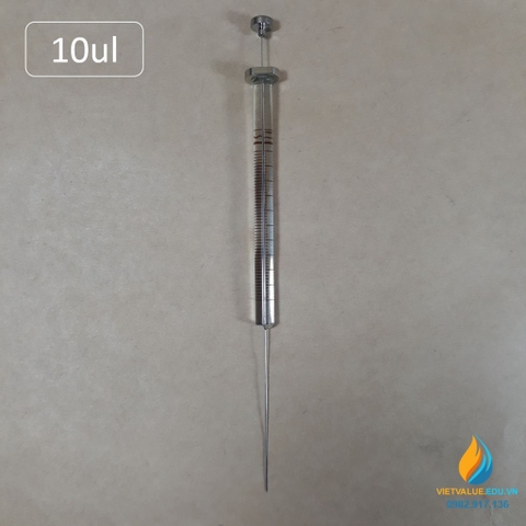 Bơm tiêm xy lanh thủy tinh siêu nhỏ dung tích bơm 100ul pha khí vạch chia