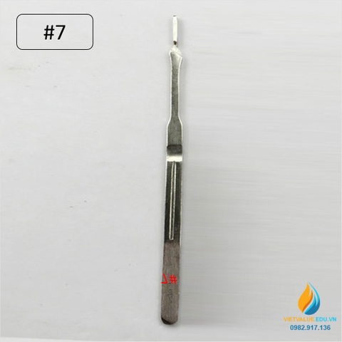 Cán dao mổ số 7, Inox 304, dài 16cm, cán dao y tế thực hành chất lượng cao