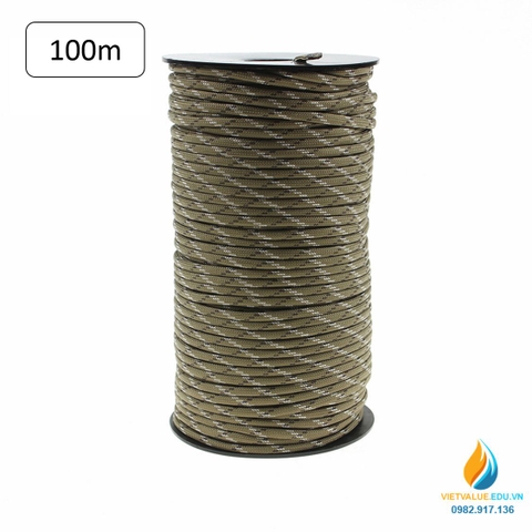 Cuộn dây dù 7 lõi, cuộn 100 mét, dài 100 mét, độ cứng cao