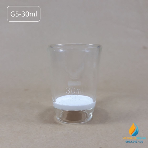 Cốc lọc xốp G5 dung tích 30ml, cốc lọc thủy tinh cổ xốp thí nghiệm