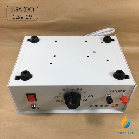 Máy biến áp phòng thí nghệm đầu ra DC 1,5-9V dòng điện 1,5A, máy biến thế phòng thí nghiệm