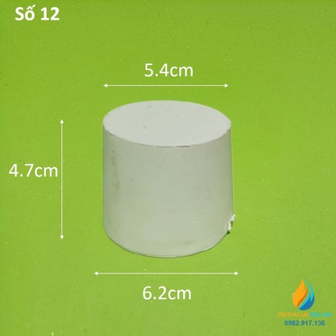 Nút cao su số 12 nắp bình,đáy lớn 62mm, đáy bé 54cm, cao 47cm