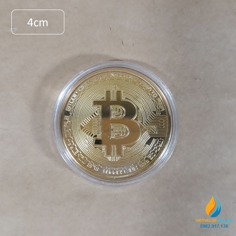 Đồng xu Bitcoin đường kính 4cm, dày 1,5mm, đồng xu dành cho học sinh tiểu học