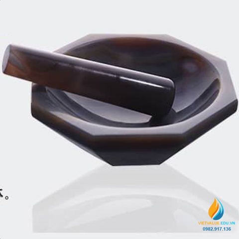 Cối chày mã não, xay nghiền mẫu cực nhỏ, đường kính 11cm