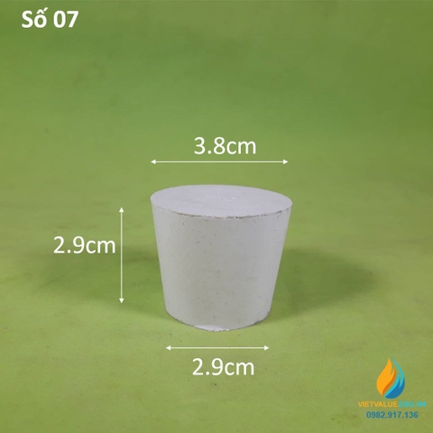 Nút cao su số 7 nắp bình,đáy lớn 38mm, đáy bé 29mm, cao 29mm