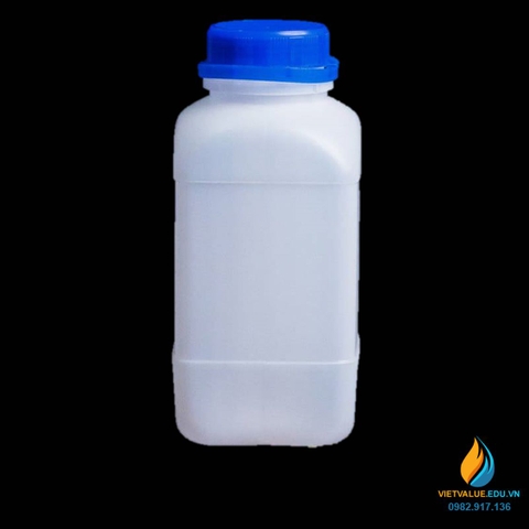 Chai nhựa lưu mẫu, nhựa PP, chai vuông, nắp trắng miệng rộng, dung tích 500ml