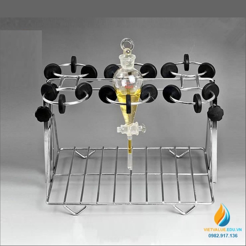 Bộ giá đỡ phễu lọc hình quả lê 5000ml, 2 lỗ, thép không gỉ chất lượng cao