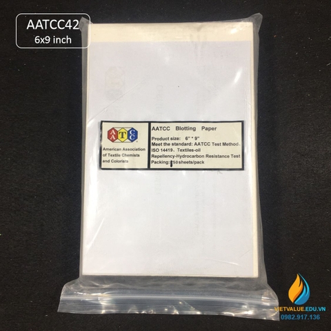 Giấy thấm tiêu chuẩn AATCC, kích thước 6 inch * 9 inch, tệp 50 miếng