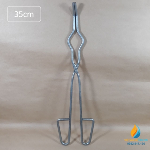 Kẹp gắp chén sứ phòng thí nghiệm, chiều dài 35cm, kẹp inox