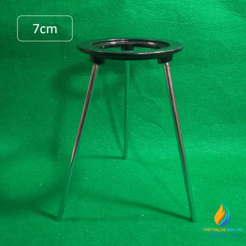 Kiềng đun cho đèn bunsen, kích thước đường kính mâm 7cm, cao 20cm