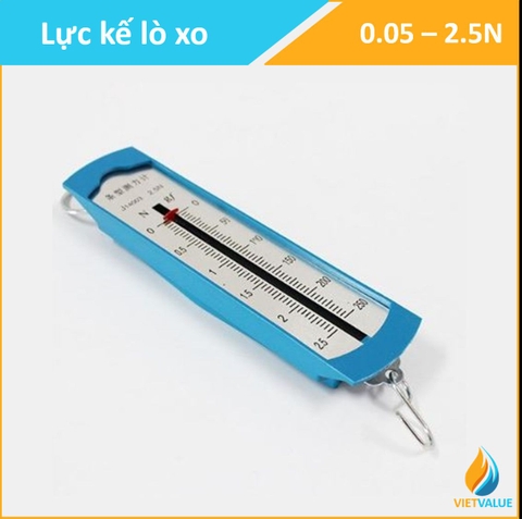 Lực kế lò xo dùng trong thí nghiệm cơ học, giới hạn đo 2.5N