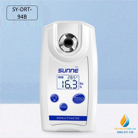 Khúc xạ kế đo nồng độ đường, model SY-DRT-94B, phạm vi đo 0 ~ 94%, hiển thị LCD