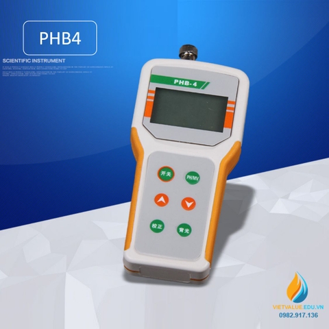 Máy đo Ph cầm tay PHB4, khoảng đo 0.00 đến 14.00 PH  hiển thị LCD