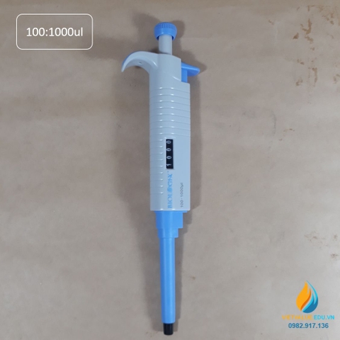 Micropipette Biologix Mỹ, phạm vi bơm hút từ 0 đến 1000ul, độ chính xác cao