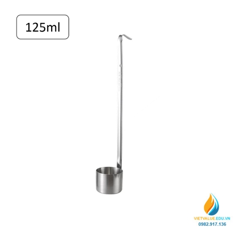 Muỗng đong dung dịch lỏng 125ml, chất liệu Inox 304 không gỉ, cán dài, có mỏ rót