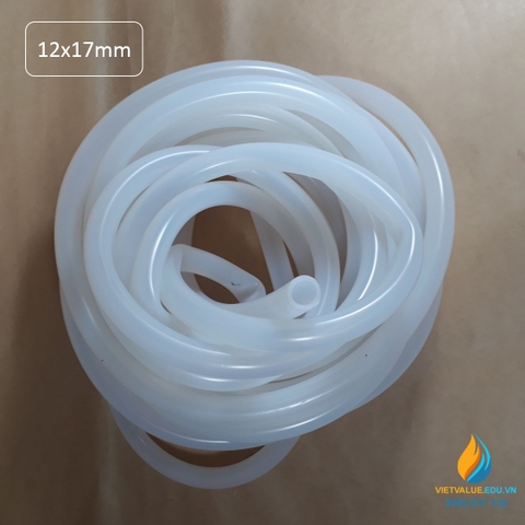Ống dẫn cao su kích thước 12x17mm trong suốt chịu ăn mòn hóa chất dài 1m