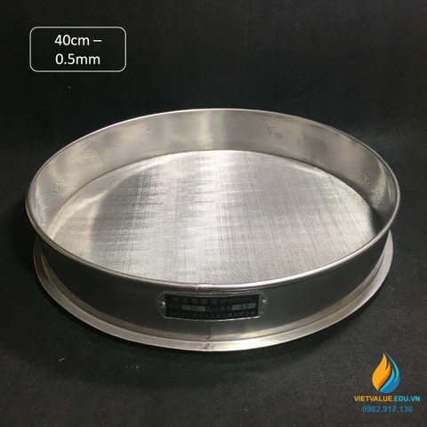 Sàng rây tiêu chuẩn, đường kính 40cm, lỗ 0.5mm, mã sàng 35