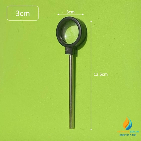 Ống kính phân kỳ, thanh cắm, đường kính 3 cm, tiêu cự 5cm