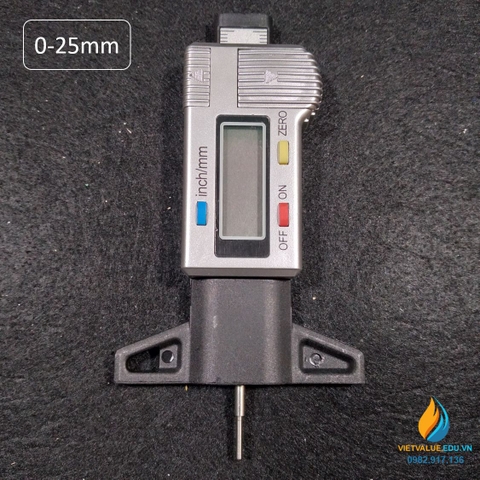 Thước đo độ dày điện tử 0-25mm, thước đo độ dày hiển thị kỹ thuật số, độ chính xác cao