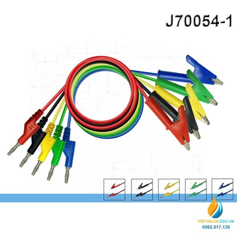 Dây nối mạch 1 đầu kẹp 1 đầu chuối chồng, dài 1m