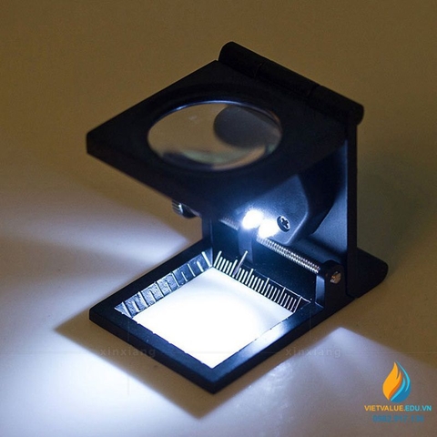Kính lúp đo mật độ vải có Led, độ phóng đại 10X