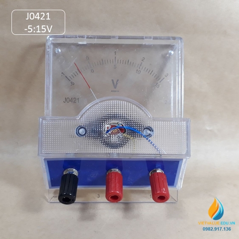 Vôn kế J0421 đo điện áp DC phạm vi đo từ -1 đến 3V hoặc -5 đến 15V,  Vôn kế ghép mạch điện