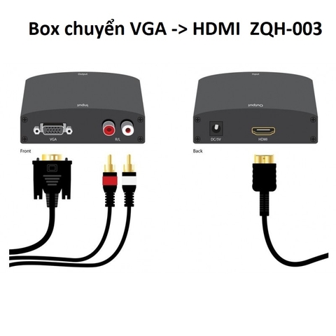 Box Chuyển HDMI Ra VGA + AV 003