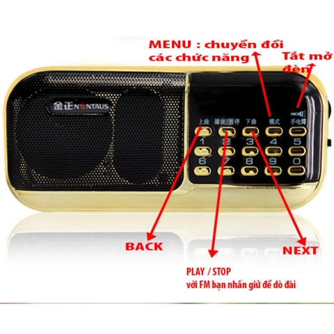 Loa thẻ nhớ FM BKK B-839s 3pin có đèn