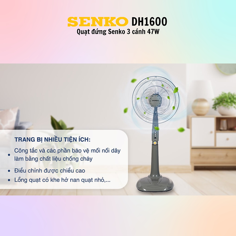 Quạt đứng Senko DH-1600 hẹn giờ