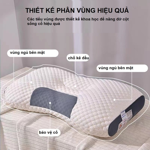 Gối Ngủ Spa Dệt Kim Nhật Bản Chống Vẹo Cổ