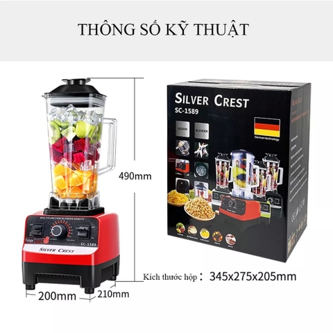 Máy Xay Sinh Tố SC-1589 Công Nghiệp 4500w