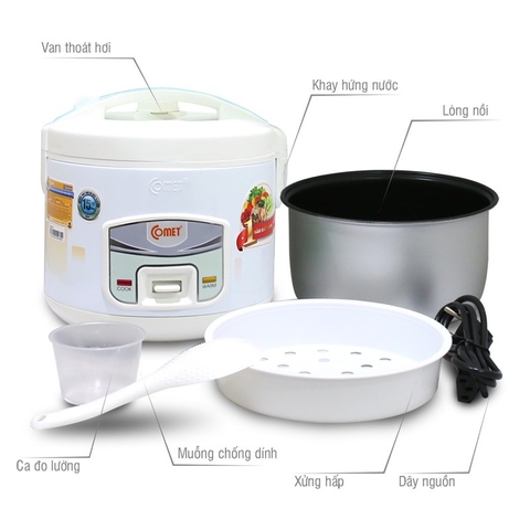 Nồi Cơm Điện Comet CM-8018 ( 1.8 Lít ) Nắp Gài