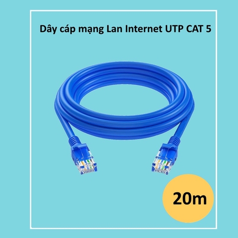CABLE Mạng Lan 5E Bấm Sẵn 2 Đầu 1.5m,3m,5m,10m,15m,20m,25m,30m
