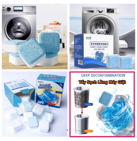 COMBO 12 VIÊN SỦI LÀM SẠCH VÀ KHỬ MÙI MÁY GIẶT