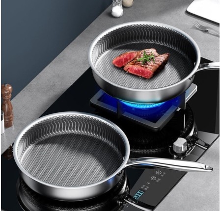 Chảo Chống Dính Tổ ong Đáy Bằng